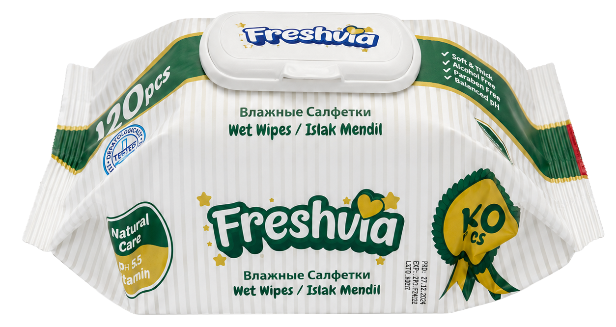 Freshvia Wet Wipes 120 pcs